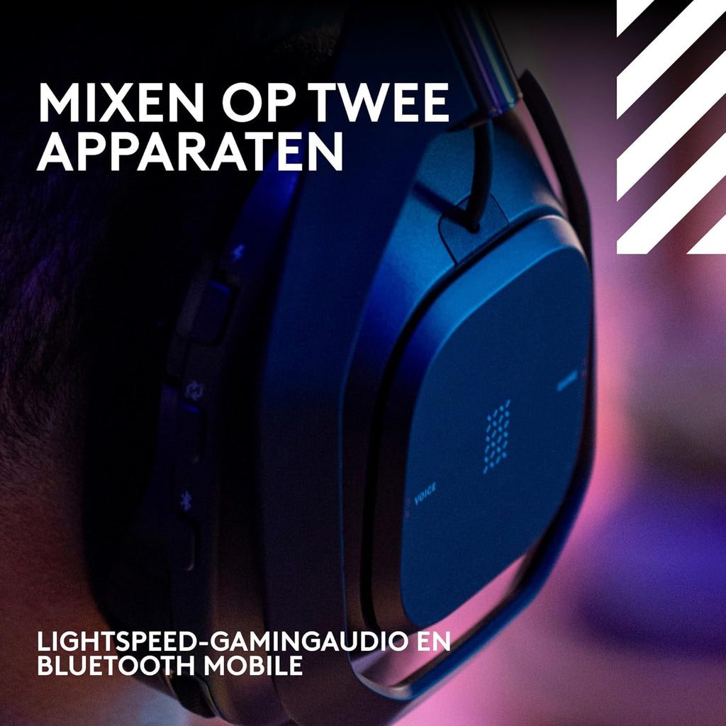 Logitech G Astro A50 X LIGHTSPEED trådlöst spelheadset + batteriladdare, PRO-G GRAPHENE, PLAYSYNC för Xbox Series X|S + PS5 + PC/Mac, Nintendo Switch 2, Bluetooth, HDMI 2.1 Passthru - Vit