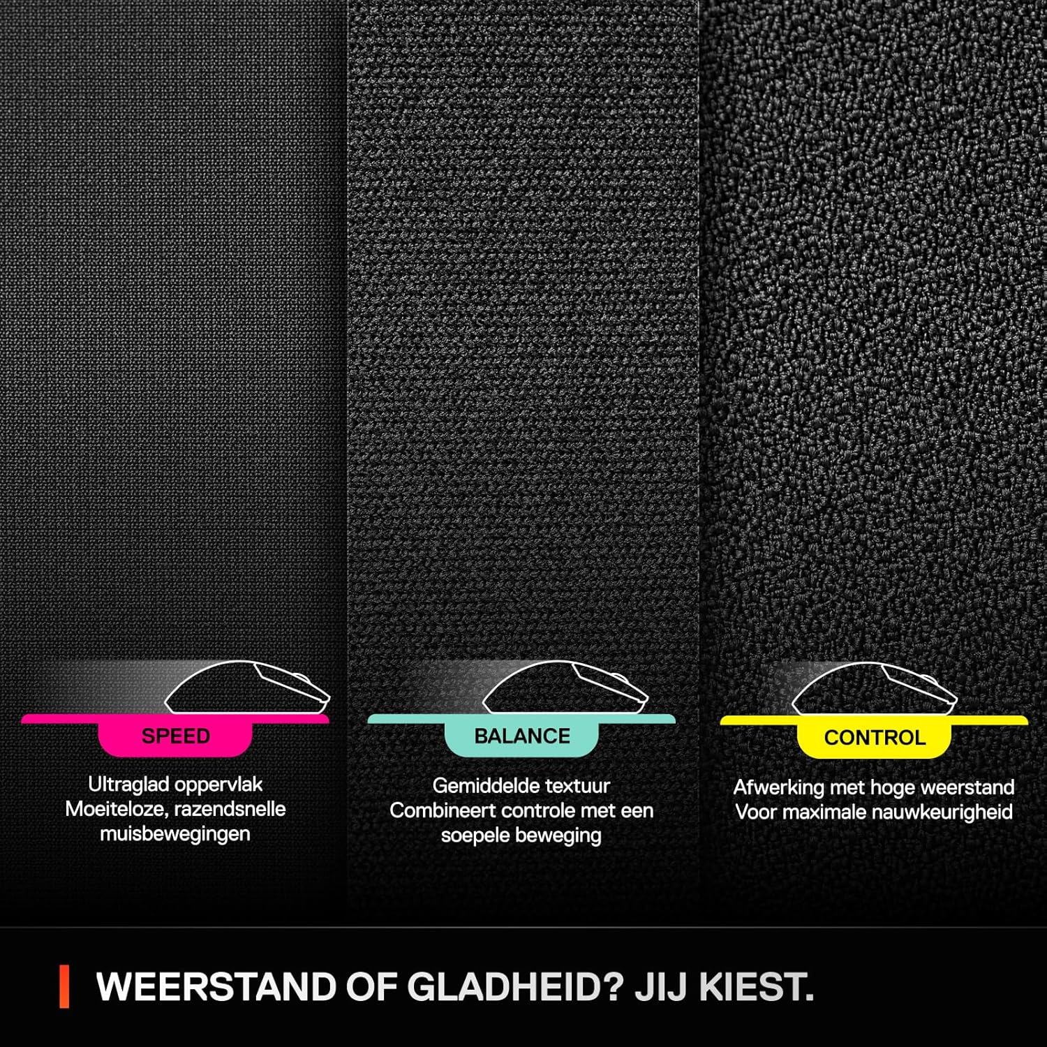 SteelSeries QcK XL Performance Speed-gamingmuismat - Voor soepele muisbewegingen - Gestikte rand met laag profiel - Slipvaste neopreen rubberen onderzijde - 900x400 mm - FPS, MOBA's, RTS, MMO