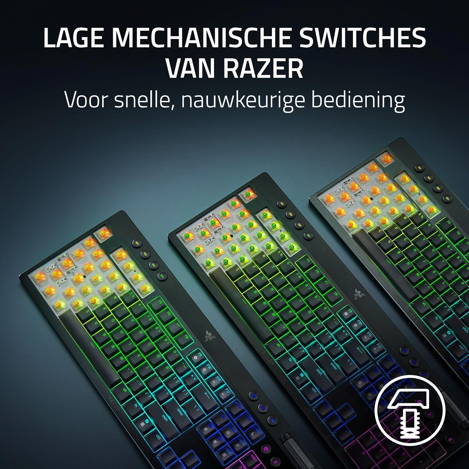 Razer BlackWidow V4 - Mechanisch gaming toetsenbord met Chroma RGB (Mechanische Razer gele schakelaars, 6 speciale macro toetsen, Doubleshot ABS keycaps) QWERTY US Layout | Zwart